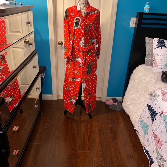 Pottery Barn Teen Red Holiday Grinch Pajamas - Picture 2 of 13